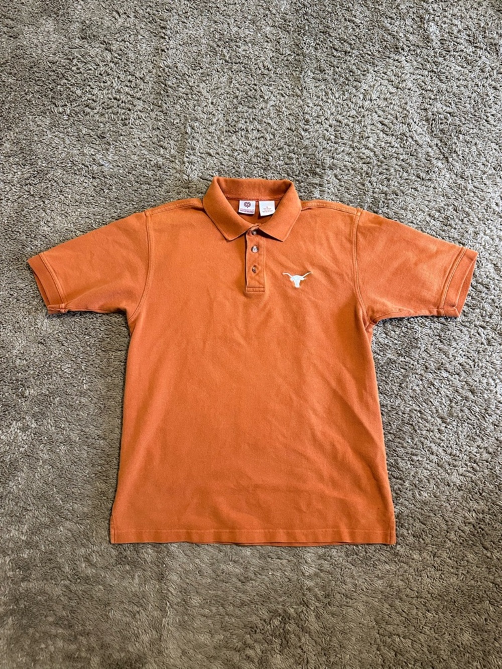 Vintage NCAA Texas Longhorns “triple burnt” polo shirt 90s size small
